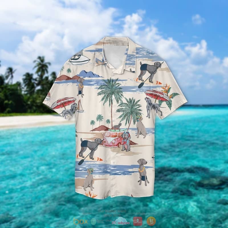 Weimaraner Summer Beach Hawaiian Shirt 2 Weimaraner Summer Beach Hawaiian Shirt 1