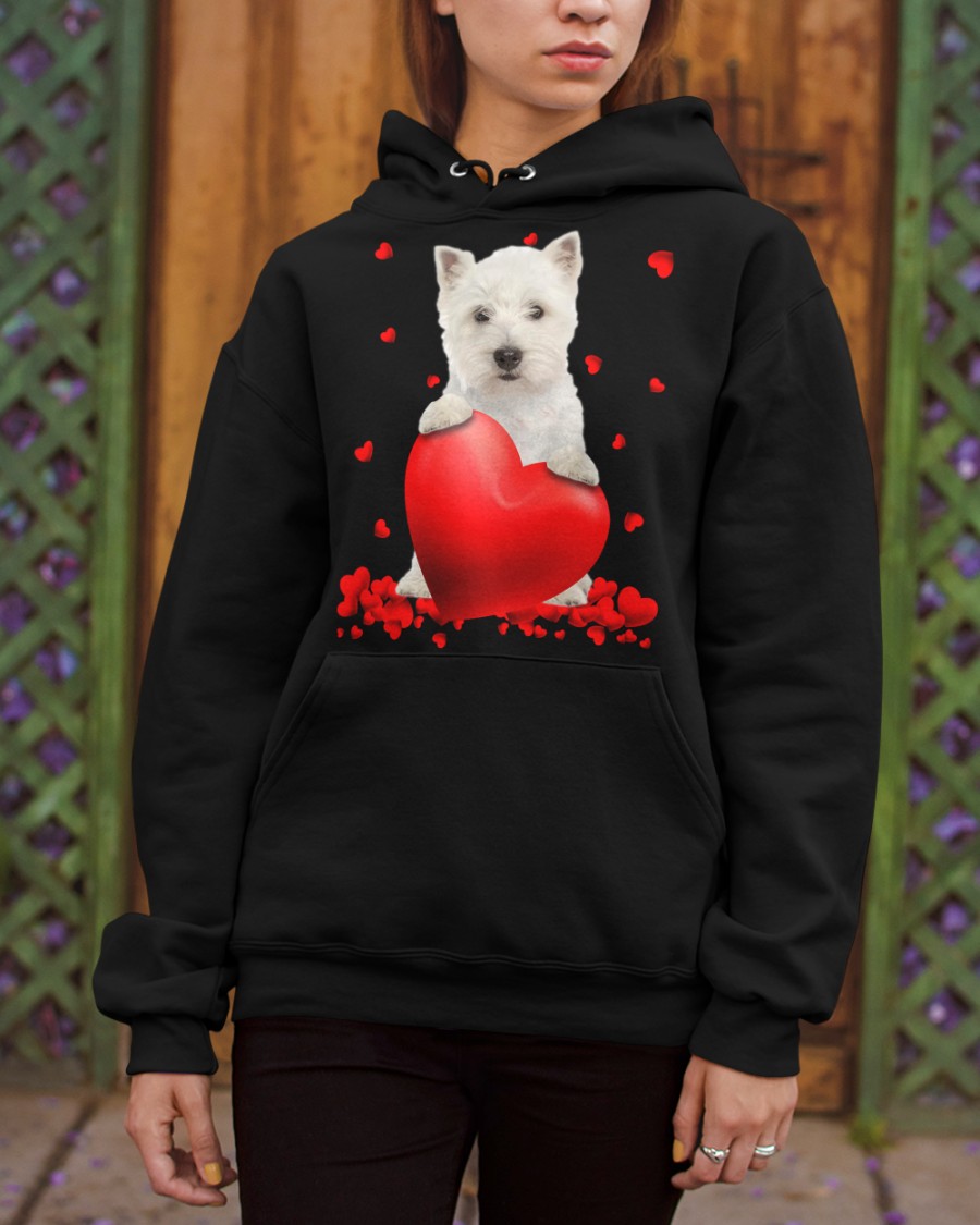 West Highland White Terrier Valentine Hearts jersey shirt, hoodie 6 West Highland White Terrier Valentine Hearts shirt hoodie 6