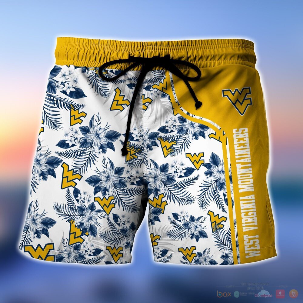 West Virginia Mountaineers Baby Yoda NCAA Hawaiian Shirt and Shorts 3 West Virginia Mountaineers NCAA Baby Yoda Hawaiian Shirt and Shorts 1 2