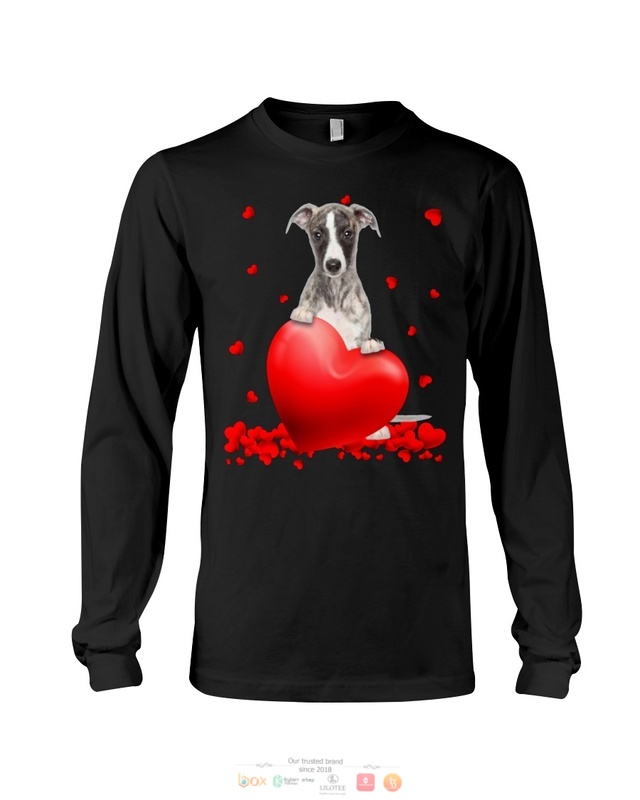 Valentine Hearts Whippet hoodie, shirt 3 Whippet Valentine Hearts shirt hoodie 1 2