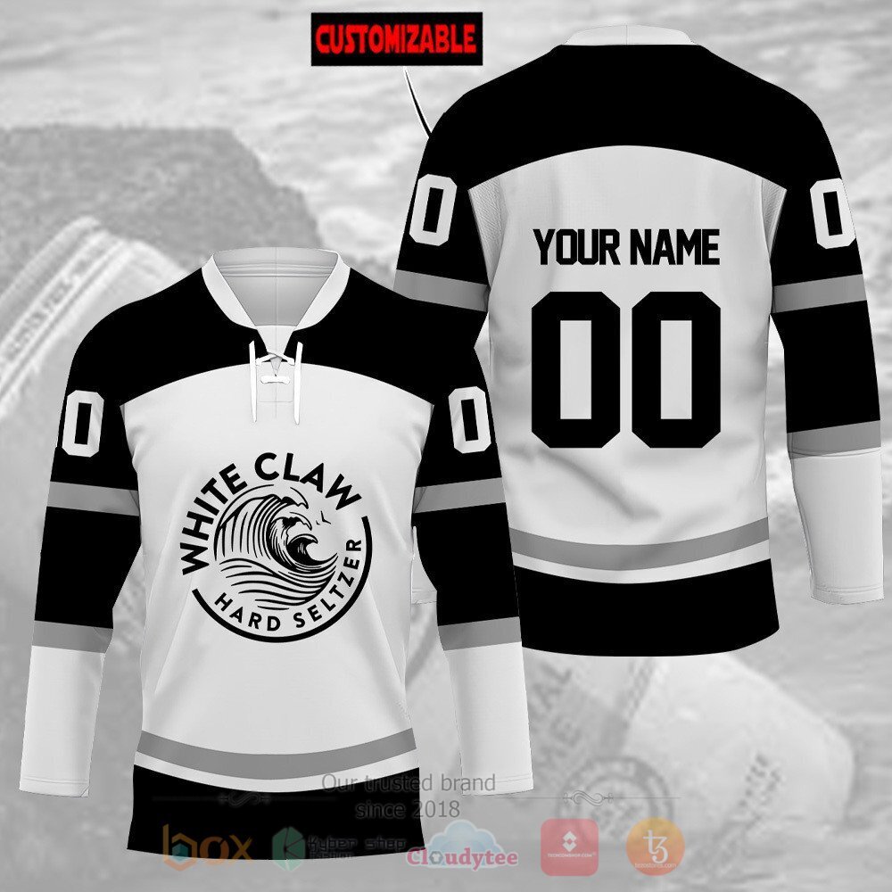 BEST White Claw Hard Seltzer Personalized Jersey Hockey 3 White Claw Hard Seltzer Personalized Hockey Jersey