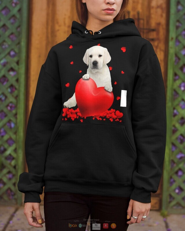 Valentine Hearts White Labrador hoodie, shirt 7 White Labrador Valentine Hearts shirt hoodie 1 2 3 4 5 6