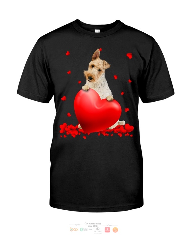 White Wire Fox Terrier Valentine Hearts shirt hoodie 1 2 3 4 5 6 7 8 9
