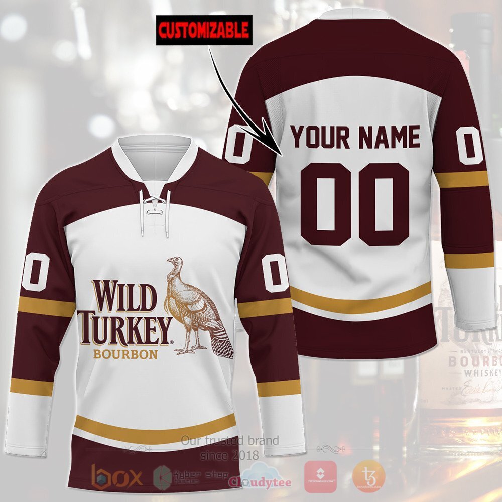 BEST Wild Turkey Bourbon Personalized Jersey Hockey 2 Wild Turkey Bourbon Personalized Hockey Jersey