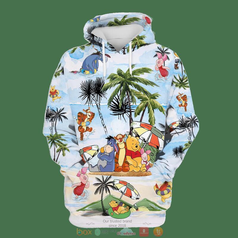 Winnie The Pooh Friends Summer Time 3D Shirt Hoodie