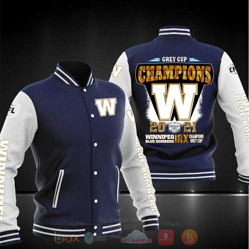 Winnipeg Blue Bombers Champion grey cup Baseball Jacket