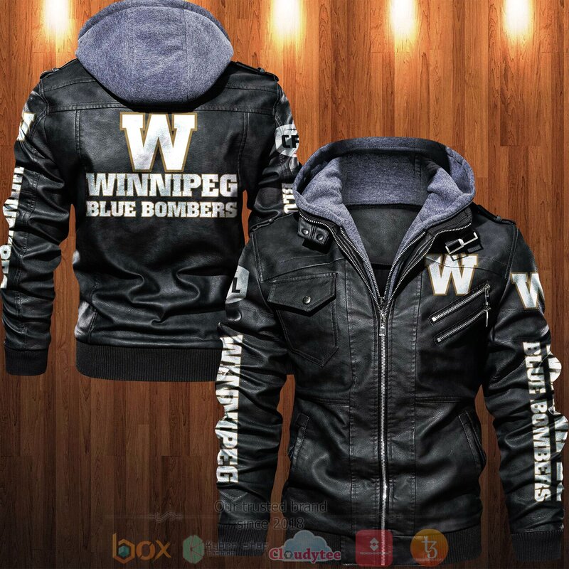 Winnipeg Blue Bombers Rugby Team Leather Jacket