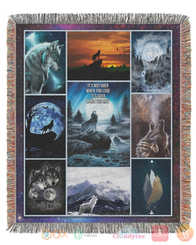 BEST Wolf Native American It's Not Ever When You Lose It's Over When You Quit Sherpa Blanket 8 Wolf Native American Its Not Ever When You Lose Its Over When You Quit Blanket
