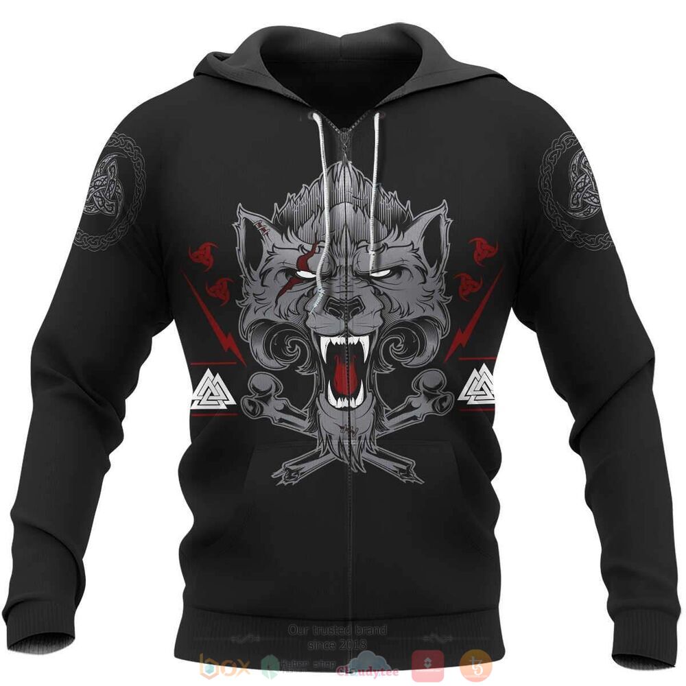 Wolf Of Odin black jersey shirt, hoodie 3 Wolf Of Odin black 3d shirt hoodie 1 2