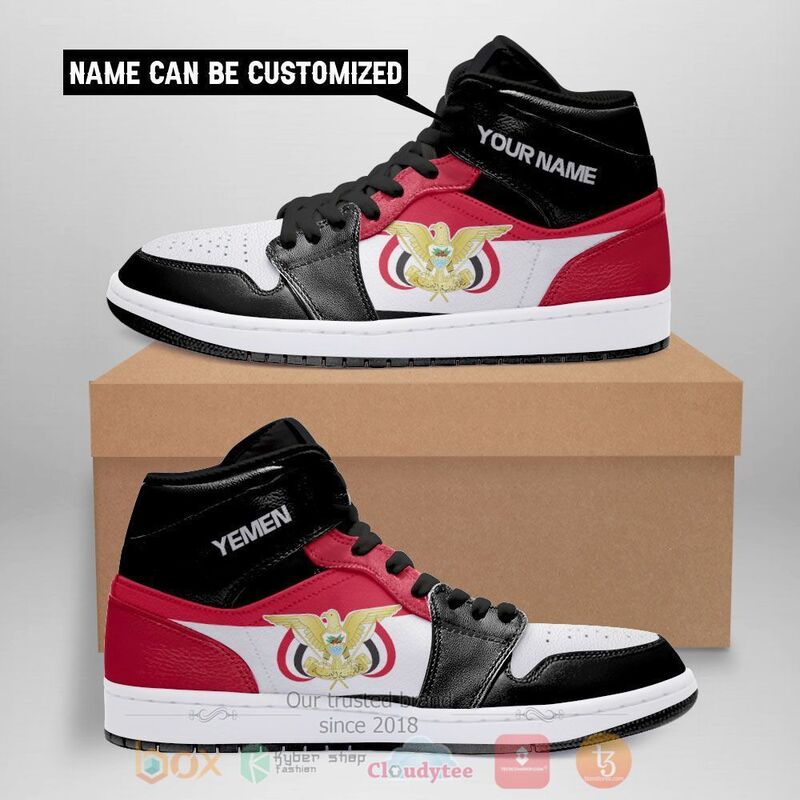 Yemen Personalized Air Jordan High Top Sneakers