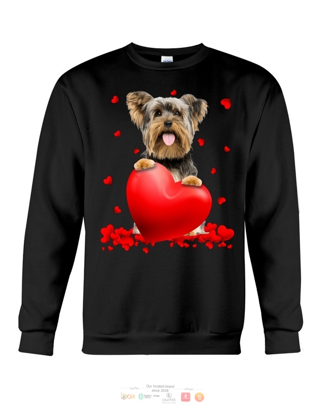 Valentine Hearts Yorkshire Terrier hoodie, shirt 5 Yorkshire Terrier Valentine Hearts shirt hoodie 1 2 3 4