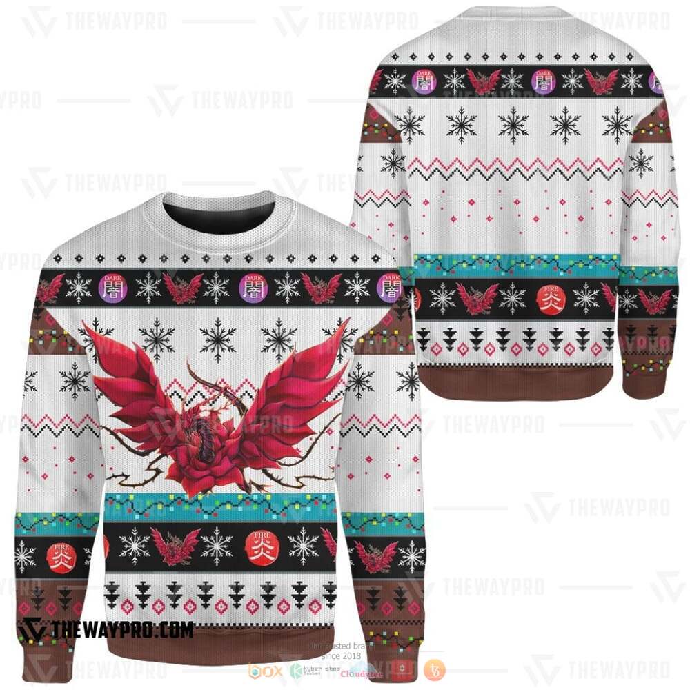 Yu Gi Oh Black Rose Dragon Christmas Sweater 1 2 3 4 5