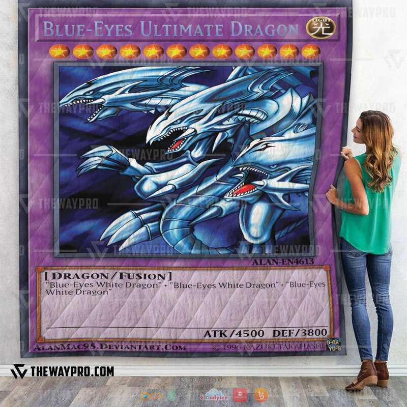 Yu Gi Oh Blue Eyes Ultimate Dragon Quilt