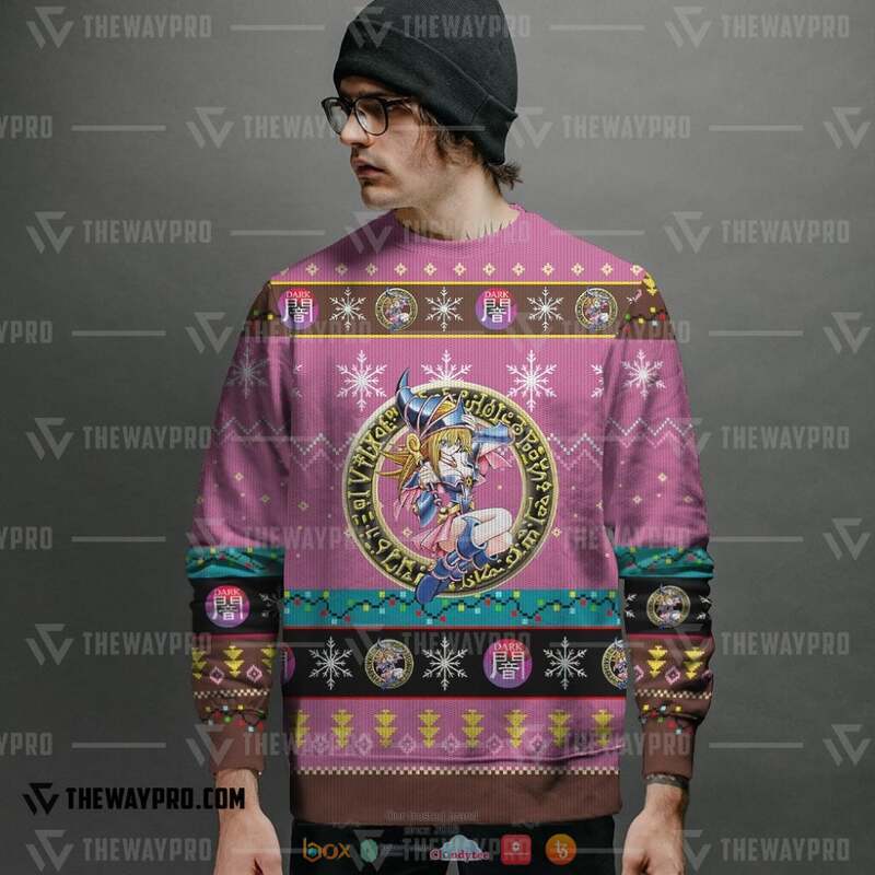 Yu Gi Oh Dark Magician Girl Knitted Sweatshirt 2 Yu Gi Oh Dark Magician Girl Knitted Sweatshirt 1