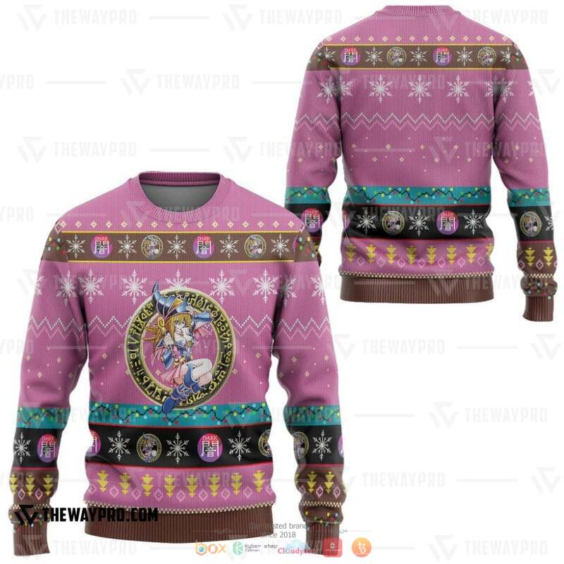 Yu Gi Oh Dark Magician Girl Knitted Sweatshirt 4 Yu Gi Oh Dark Magician Girl Knitted Sweatshirt 1 2 3