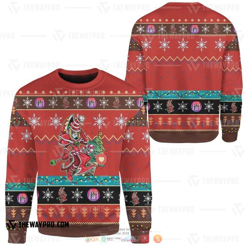 Yu Gi Oh Dark Magician Knitted Sweatshirt 4 Yu Gi Oh Dark Magician Knitted Sweatshirt 1 2 3