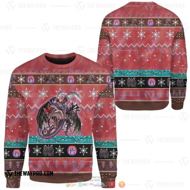 Yu Gi Oh Destiny Hero Plasma Knitted Sweatshirt 4 Yu Gi Oh Destiny Hero Plasma Knitted Sweatshirt 1 2 3