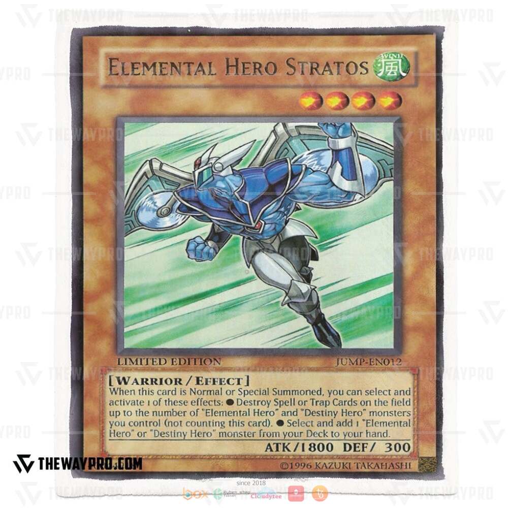 Elemental Hero Stratos Yu Gi Oh Fleece Blanket 4 Yu Gi Oh Elemental Hero Stratos Soft Blanklet 1 2 3