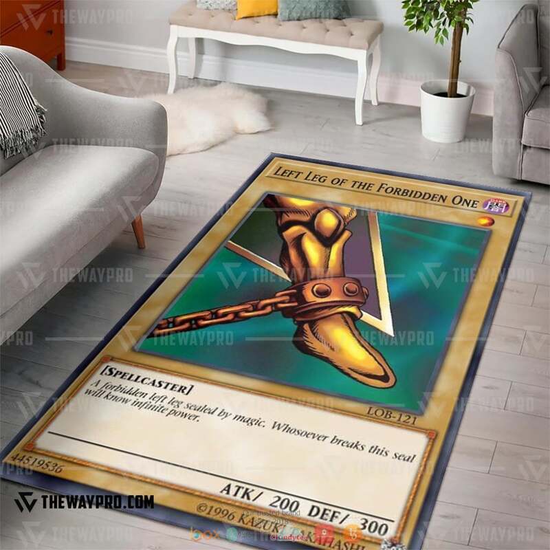 Yu Gi Oh Exodia Left Leg of the Forbidden One Rug