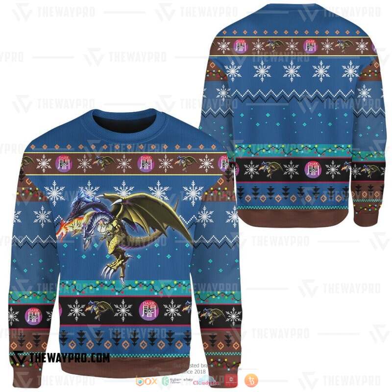Yu Gi Oh Five Headed Knitted Sweatshirt 4 Yu Gi Oh Five Headed Knitted Sweatshirt 1 2 3