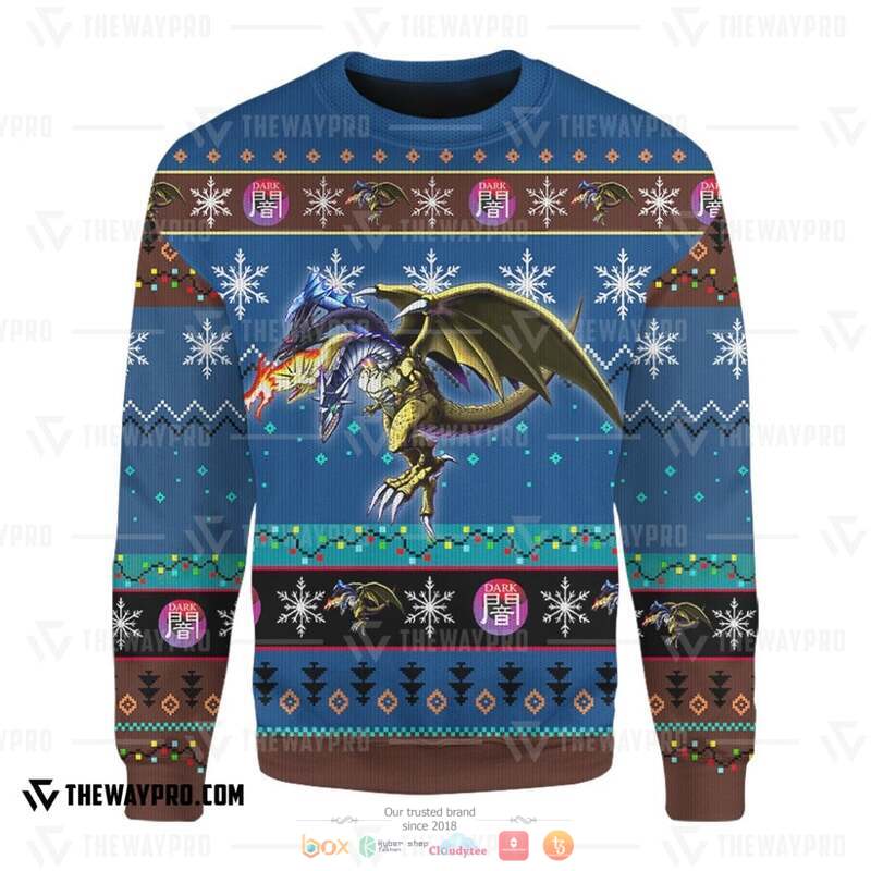 Yu Gi Oh Five Headed Knitted Sweatshirt 5 Yu Gi Oh Five Headed Knitted Sweatshirt 1 2 3 4