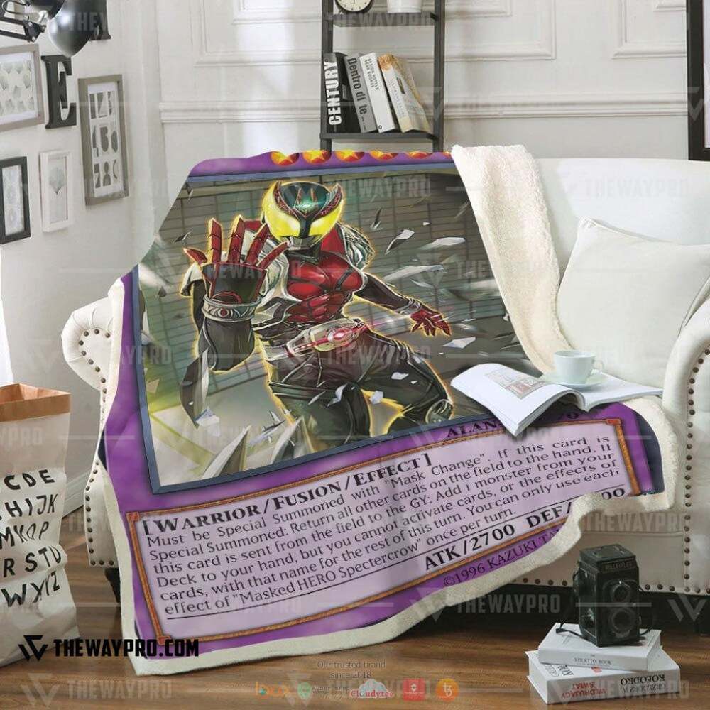 Masked HERO Spectercrow Yu Gi Oh Fleece Blanket 9 Yu Gi Oh Masked HERO Spectercrow Soft Blanket