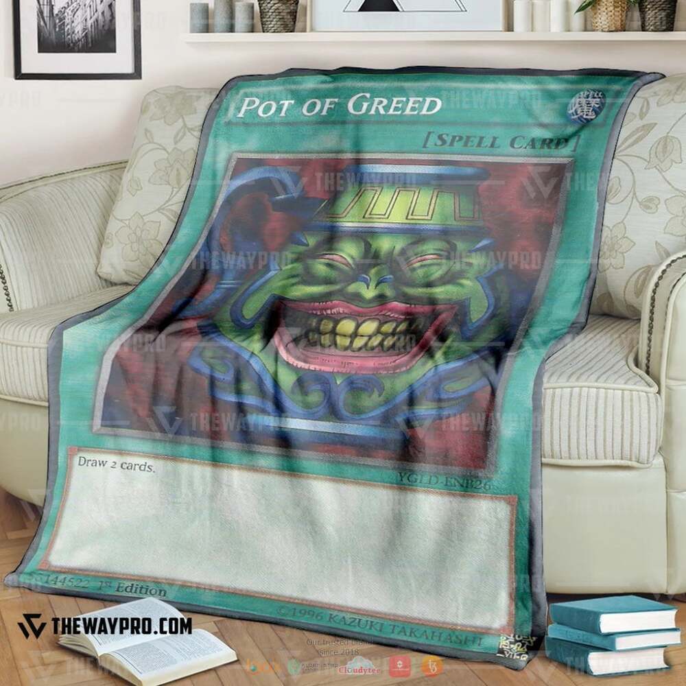 Yu Gi Oh Pot Of Greed Soft Blanket