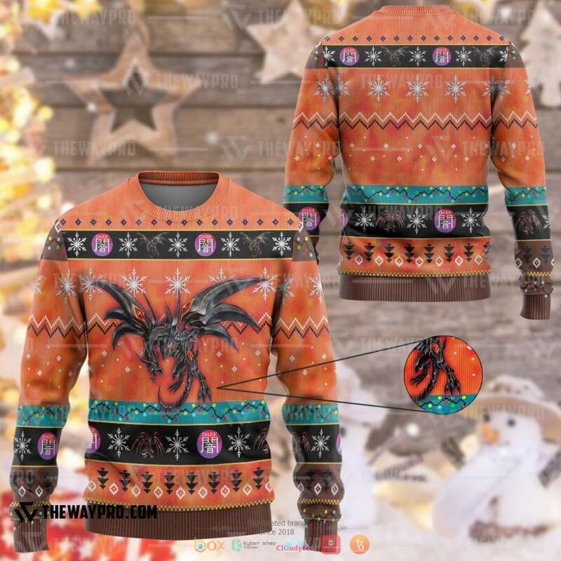 Yu Gi Oh Red Eyes Darkness Metal Dragon Knitted Sweatshirt