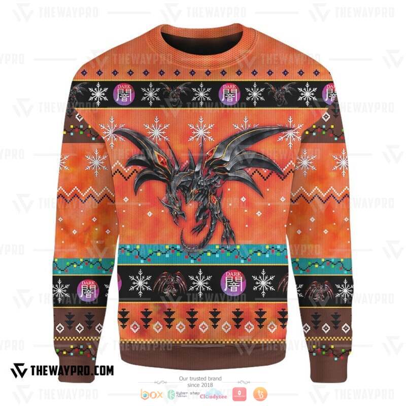 Yu Gi Oh Red Eyes Darkness Metal Dragon Knitted Sweatshirt 1 2 3 4
