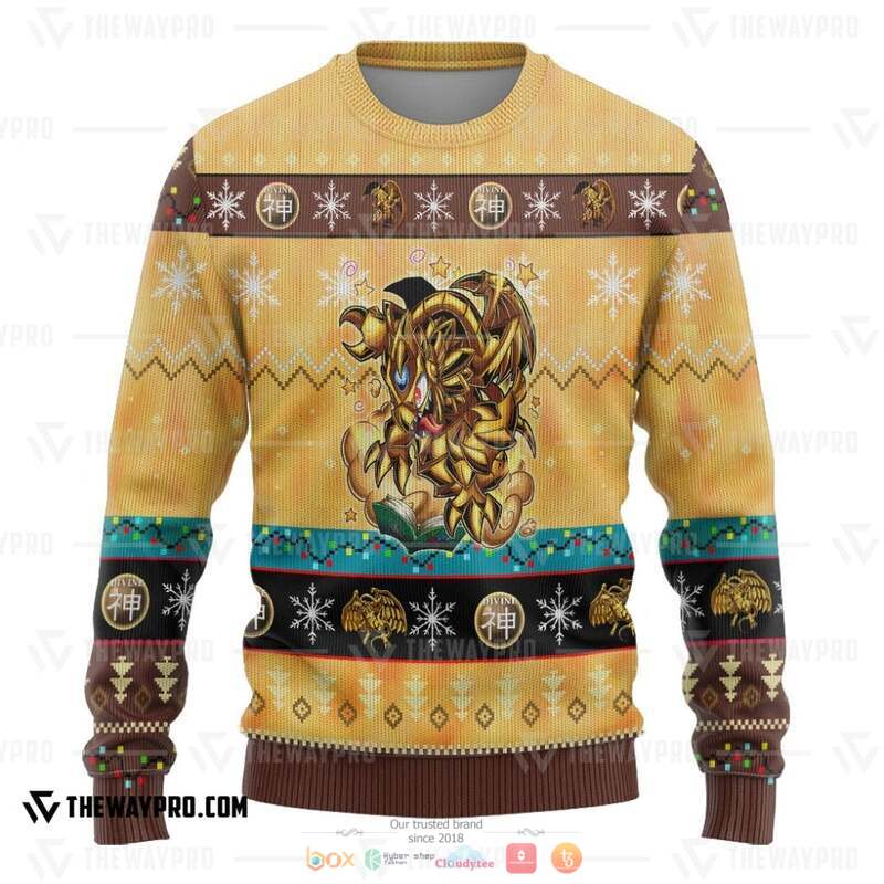 Yu Gi Oh The Winged Toon Of Ra Knitted Sweatshirt 3 Yu Gi Oh The Winged Toon Of Ra Knitted Sweatshirt 1 2