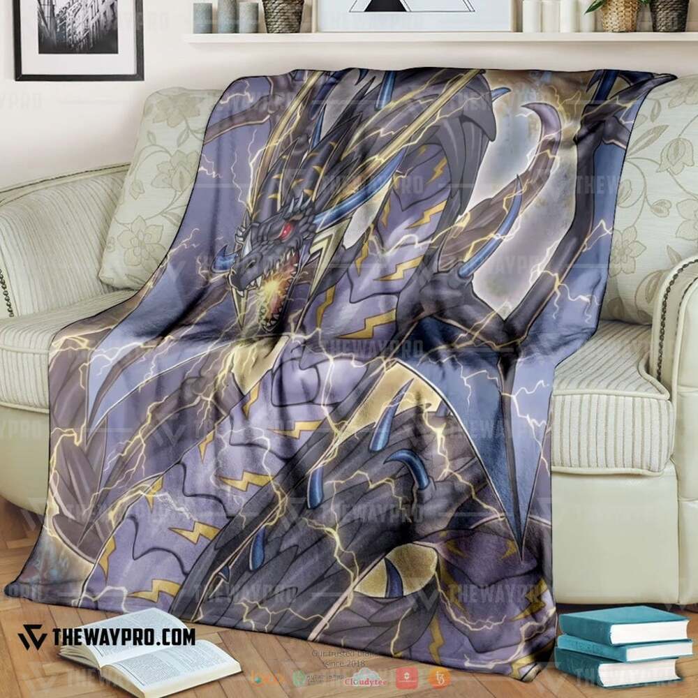 Yu Gi Oh Thunder Dragon Colossus Soft Blanket