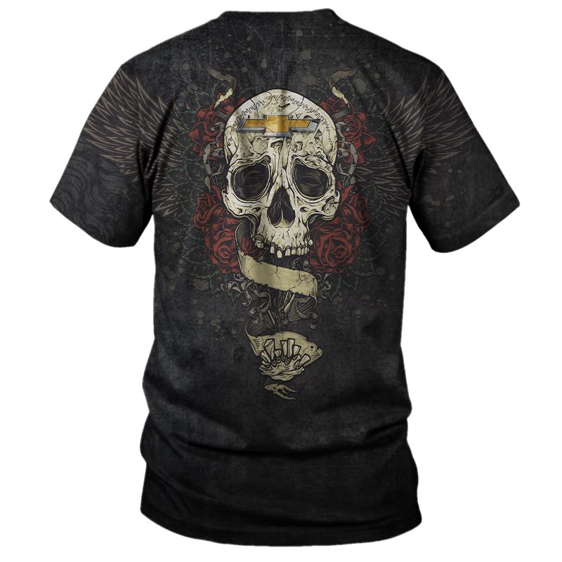 Brand new design CHEVY Skull 3d shirt, hoodie 11 163239371251307c3823