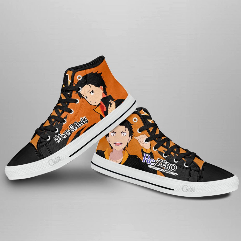 Subaru Natsuki Re:Zero Anime Canvas High Top Sneaker Shoes 4 1645524593dfac50b34d
