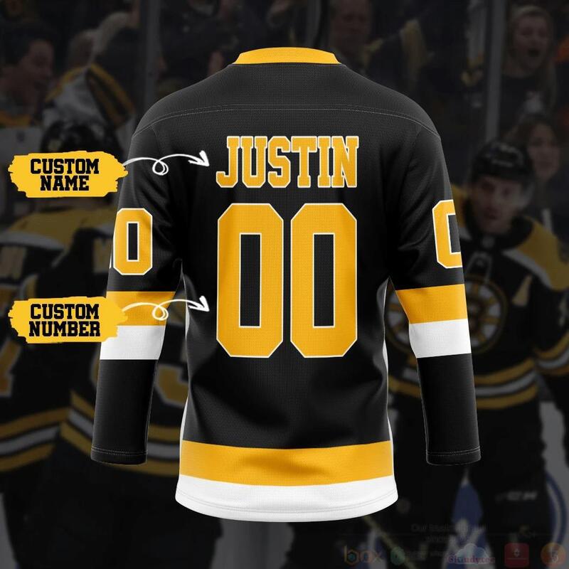 BEST 3D Black Boston Bruins NHL Personalized Custom Jersey Hockey 4 3D Black Boston Bruins NHL Personalized Custom Hockey Jersey 1 2 3