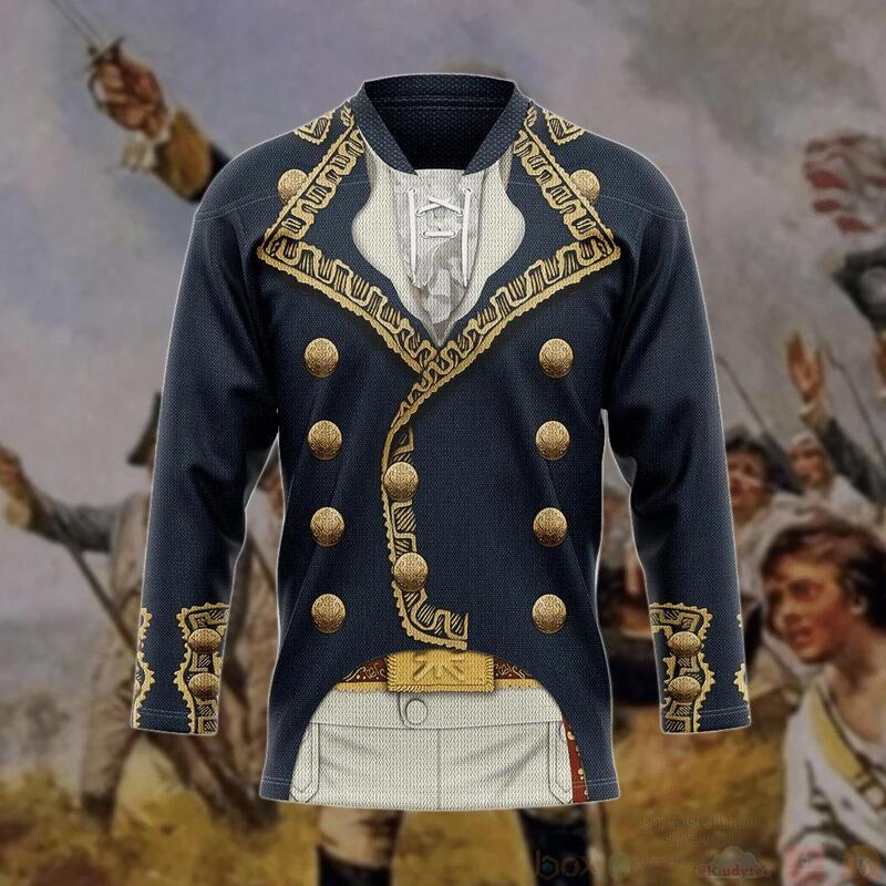 BEST 3D Marquis de Lafayette Custom Jersey Hockey 3 3D Marquis de Lafayette Custom Hockey Jersey 1 2