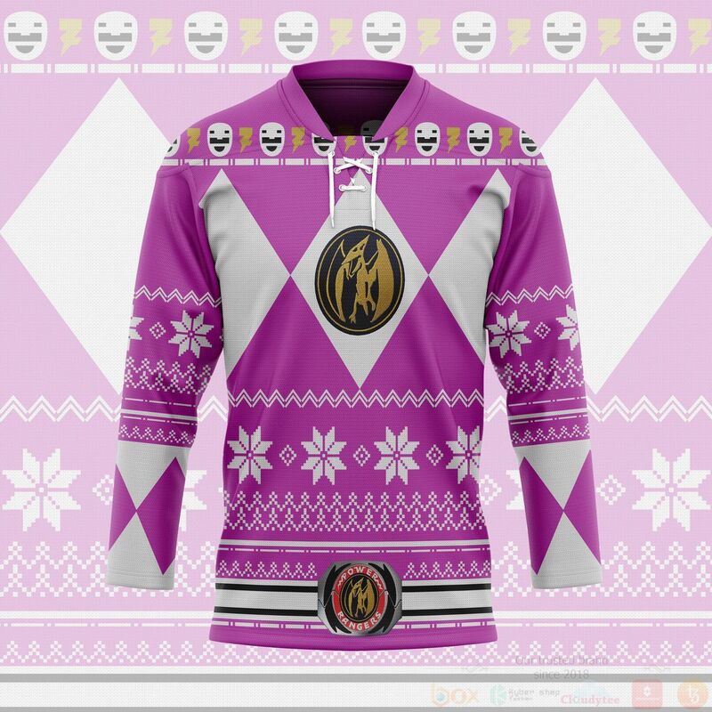 BEST 3D Pink Power Ugly Jersey Hockey 3 3D Pink Power Ugly Hockey Jersey 1 2