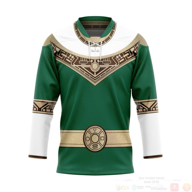 3D Power Rangers Zeo Green Custom Hockey Jersey