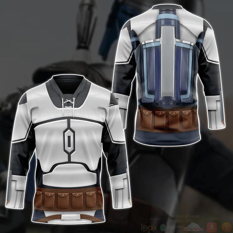 BEST 3D Star Wars Jango Fett Costume Custom Jersey Hockey 3 3D Star Wars Jango Fett Costume Custom Hockey Jersey 1 2