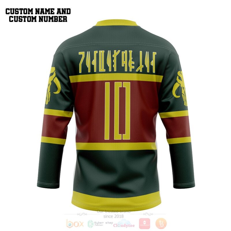 BEST 3D Star Wars Mandalorian Boba Fett Personalized Jersey Hockey 2 3D Star Wars Mandalorian Boba Fett Personalized Hockey Jersey 1