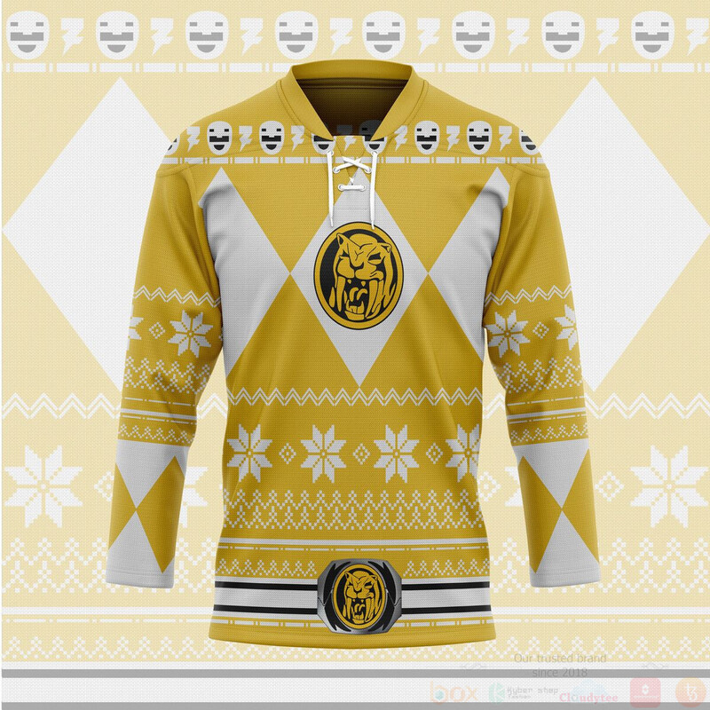 BEST 3D Yellow Power Ugly Jersey Hockey 3 3D Yellow Power Ugly Hockey Jersey 1 2