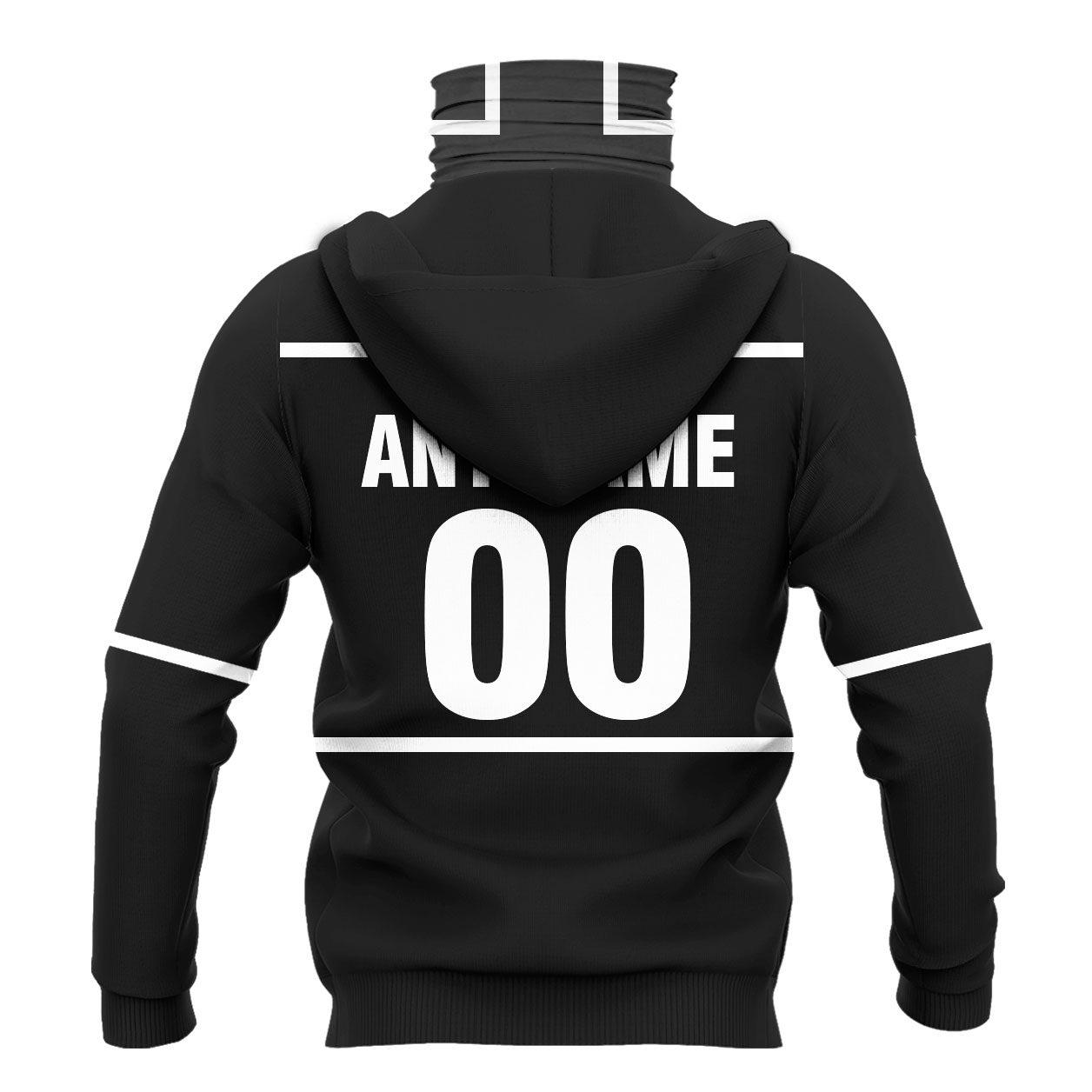 Personalized NHL Los Angeles Kings Black White line 3d hoodie mask 3 41 MM2771LMSM LMSM back 1