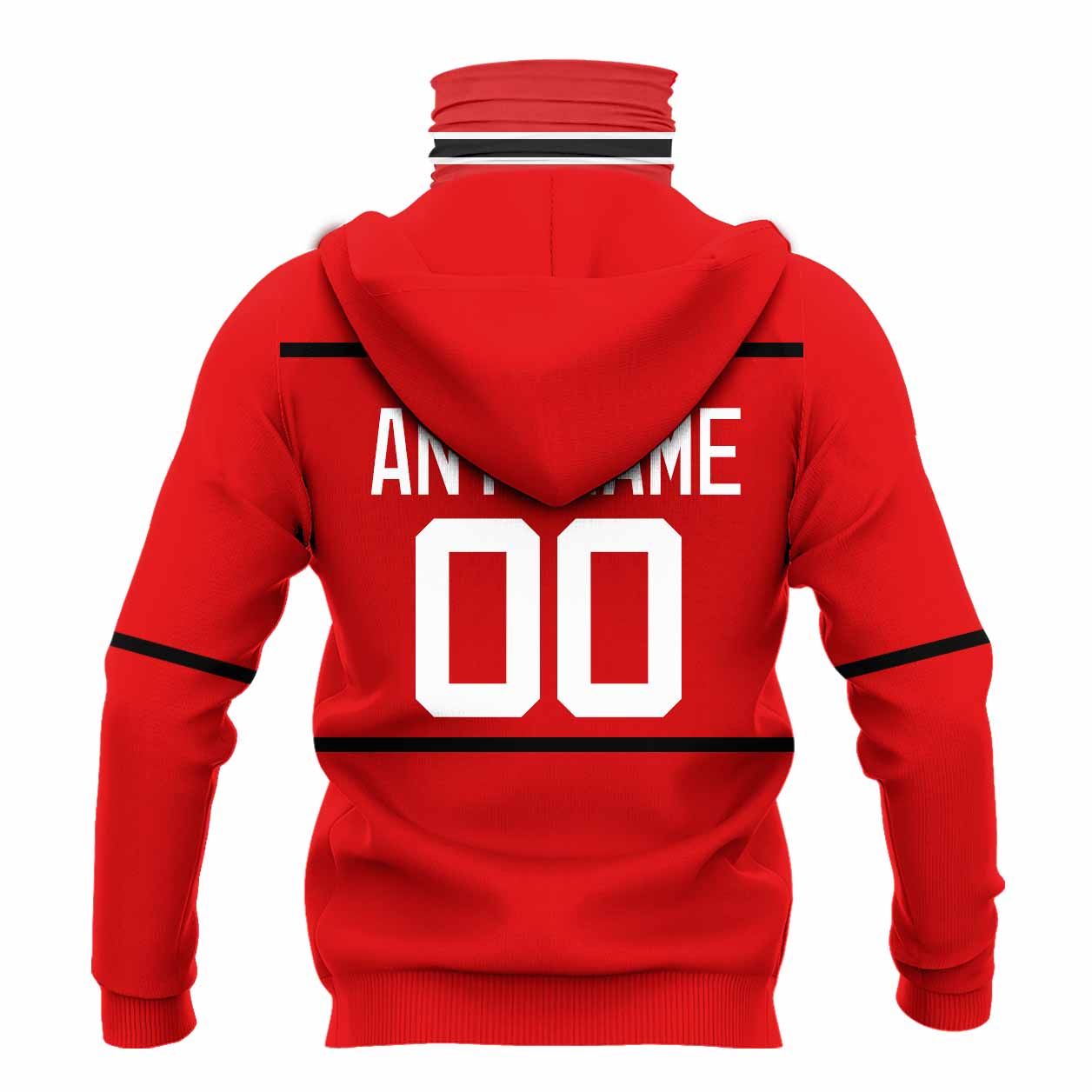 Personalized NHL New Jersey Devils Red Black line 3d hoodie mask 3 41 PP889LMSM LMSM back 1