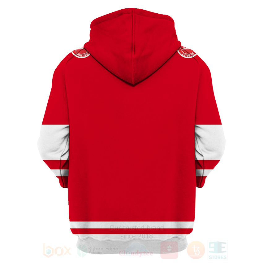 BEST NHL Detroit Red Wings Personalized Custom Red Unisex 3D Hoodie, Shirt 3 NHL Detroit Red Wings Personalized Red 3D Hoodie Shirt 1 2