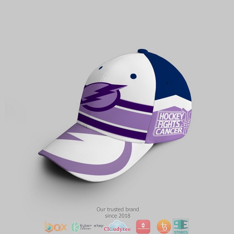 NHL Tampa Bay Lightning Fights Cancer Cap 3 NHL Tampa Bay Lightning Fights Cancer Cap 1 2