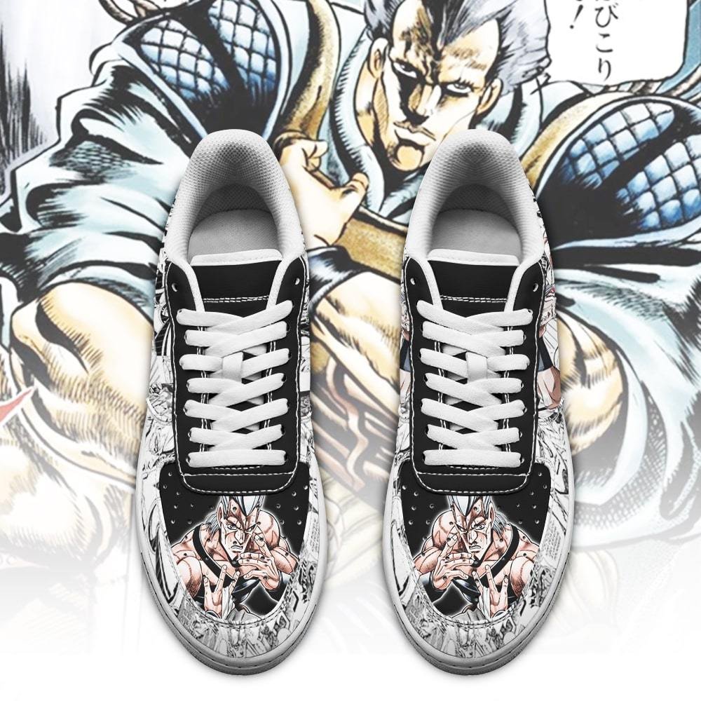 BEST Jean Pierre Polnareff Manga Style JoJo's Anime Nike Air Force Shoes 3 Jean Pierre Polnareff Manga Style JoJos Anime NAF Shoes 1