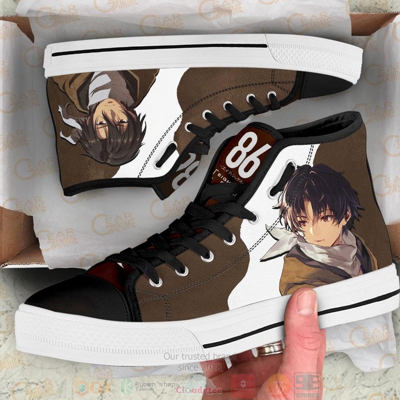 86 Eighty Six Shinei Nouzen Anime Canvas High Top Shoes 1