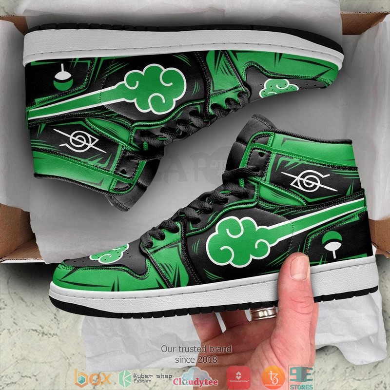 AKT Green Anime Air Jordan High top shoes 3 AKT Green Anime Air Jordan High top shoes 1 2