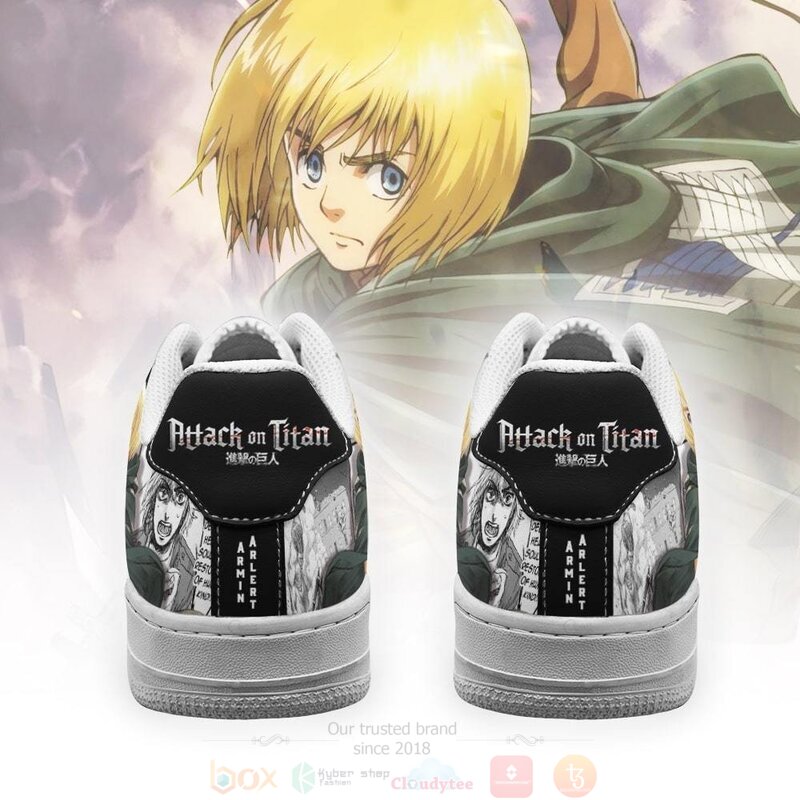 AOT Armin Attack On Titan Anime Mixed Manga Nike Air Force Shoes 1 2