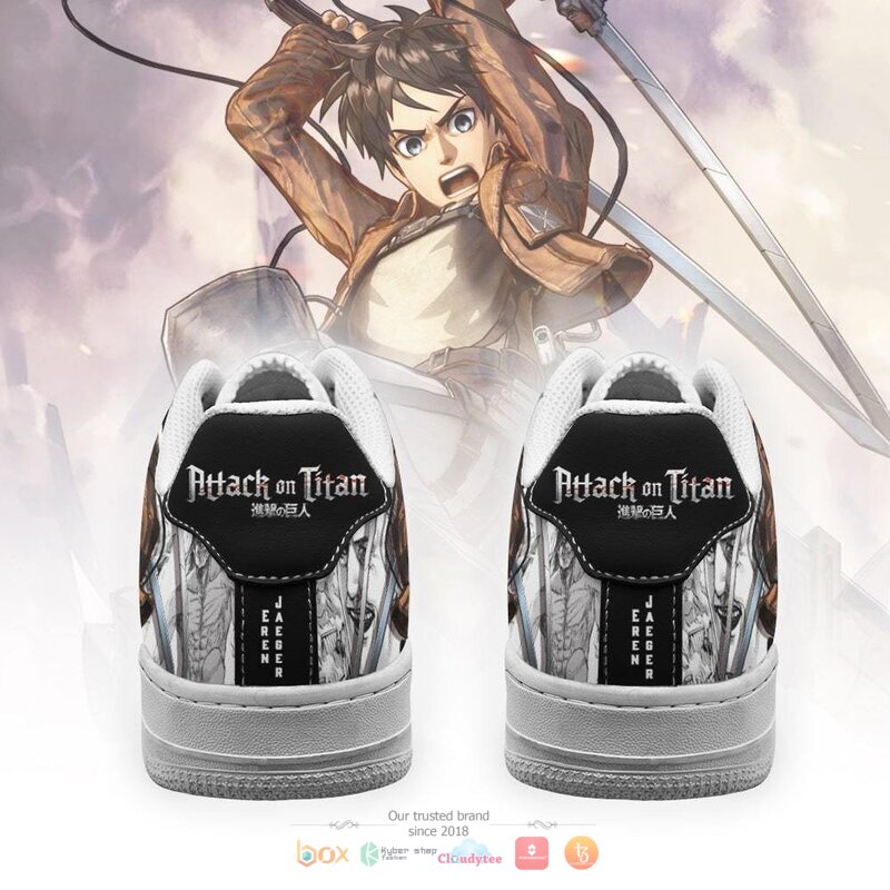 AOT Eren Attack On Titan Anime Nike Air Force shoes 1 2