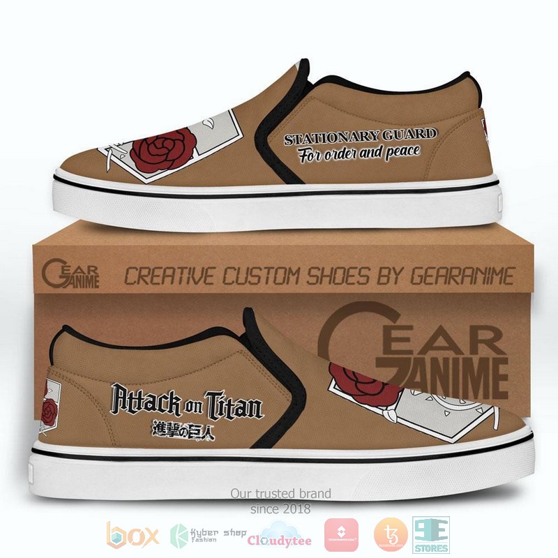 AOT Garrison Regiment Symbol Anime Attack On Titan Slip On Shoes 1